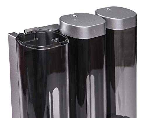 3-Chamber Wall Mounted Bathroom Shower Pump Dispenser And Organizer - Holds Shampoo, Soap, Conditioner, Shower Gel, Lotion - Clear Chambers, Push-Button - Each Chamber Holds 10 Oz (300Ml) - Silver #TOP3