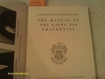 Hardcover The Manual of Phi Kappa Psi Fraternity Book