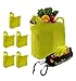 BagPodz Reusable Shopping Bags - Includes 5 Foldable Bags Inside a Compact Pod with Carry Clip - Super Strong Nylon Reusable Shopping Bags Hold up to 50lbs - Sturdy, Washable and Easy to Use