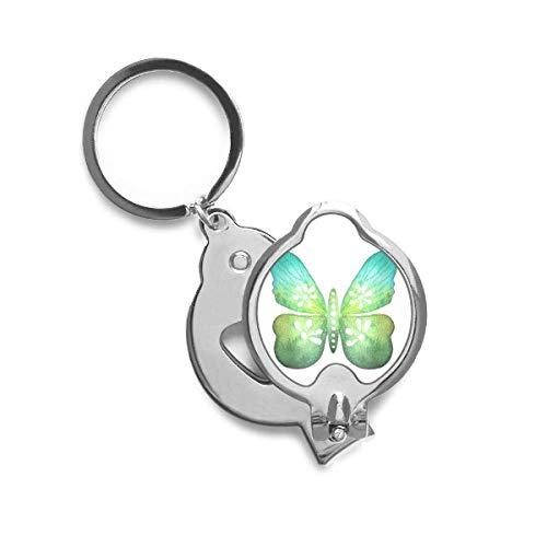 Coupe-ongles ergonomique contre les ongles cassés avec motif papillon vert