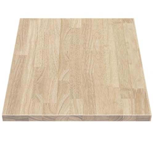 ARIEL 30 x 25 x 1.5 Hevea Unfinished Butcher Block Countertop, Solid Wood Butcher Block Table Top for DIY Workbench Top, Dining Table Top, Kitchen Island Top, Washer Dryer Top