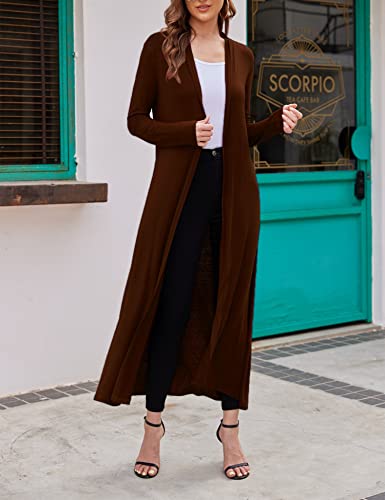 Image of Bluetime Women Floor Length Open Front Cardigan