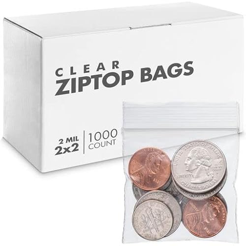 Reclosable Clear Plastic Zip Bags - By Dirose | Resealable, Strong, Thick, Sturdy | For Organizing, Travel, Shipping, Packaging, And Storage | Bulk | 2X2 | 1000 Pack #TOP3
