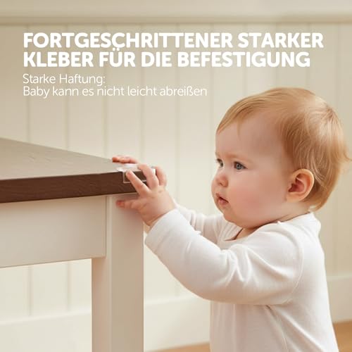 shinfly Eckenschutz Baby, 8 Stück Rund Kantenschutz Baby Selbstklebend Transparent Tischkantenschutz, für Scharfen Kantenschutz Verschiedene Möbelecken das Baby vor Verletzungen zu Schützen