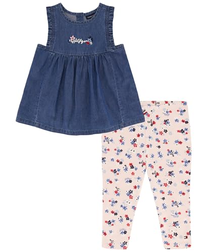 Image of Tommy Hilfiger Girls 2-Piece Set, Tunic Shirt with Leggings