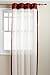 Stylemaster Soho 55 by 95-Inch Sheer Grommet Panel with Faux Silk Border, Crimson
