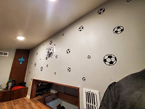 SITAKE 43 Pcs Football Stickers, Football Wall Stickers For Boys Room, Vinyl Football Wall Art Stickers For Boys Bedroom Playroom Living Room Window Door Decoration