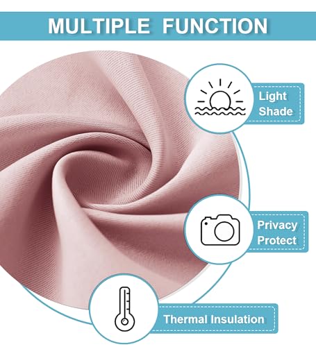 Image of RYB HOME Door Curtain for Classroom Small Window, Privacy Protect Drapes, 8 Inches Wide Room Darkending Curtains 36 Inches Long Blocks Views, Orange Pink, 1 Panel