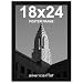 Americanflat Poster Frame, 18x24 inches, Thick Molding, Black