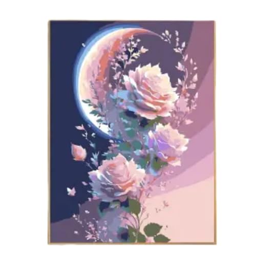 RoastMe �f�W�^�����G�L�b�g �h��G ��`�� DIY �G�� �f�W�^�����G �Ԃ��o�� 40x50 cm �z�[���I�t�B�X���� �f�W�^�����G DIY �o�� ��h����G �����̕��i�� ��`���̉� ���r���O���[�������G�� (F178 ���̉��ɐ��܂���,40*