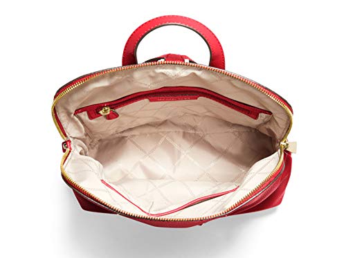 Michael Kors Rhea Zip Pebbled Vegan Leather Slim Backpack - Bright Red #TOP2