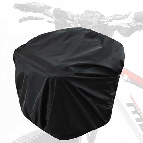 Copertura antipioggia per cestino da bicicletta, Capacità 35 Litri, Protezione Durevole e Resistente, Colore Nero, Adatta per Tutti i Tipi di Bici