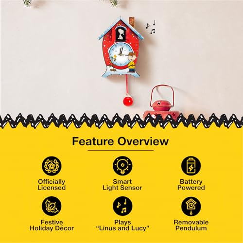 Mark Feldstein CKPNX Peanuts Horloge Coucou de Noël – vue 5