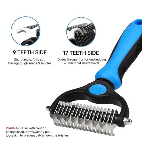 Image of NVNAN 5-Piece Pet Grooming Kit with Deshedding Rake for dogs and cats