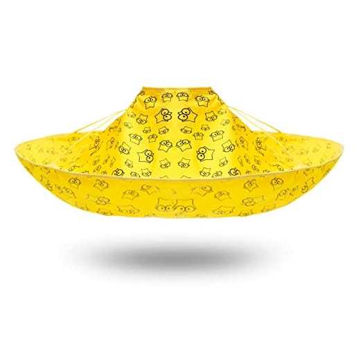 Easy4U Hair Cutting Cape for Kids Umbrella Waterproof Haircut Cape Foldable Hair Catch Salon Barber Cape for Boys Girls (Yellow)