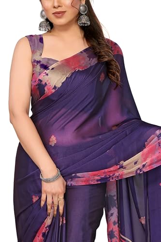 Image of MIRCHI FASHION Saree for Woman Chiffon Tie Dye Printed | Lightweight Daily Wear Women's Sari with Unstitched Blouse Piece (Available in 10 Colors)