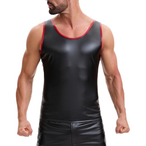 Chaleco elástico ceñido de cuero sintético para noches de fiesta y club 2