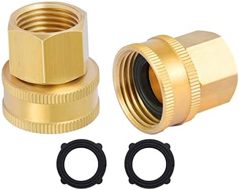 ceaeso (2-piece brass garden hose, threaded 3/4" GHT to 1/2" NPT connection), quick swivel adapter, double female 3/4" x 1/2" NPT pipe…