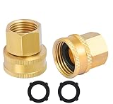 ceaeso (2-piece brass garden hose, threaded 3/4" GHT to 1/2" NPT connection), quick swivel adapter,