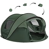 Instant Pop Up Tents for Camping, 4/6 Person Easy Pop Up Camping Tents,Automatic Set Up Tent in 3 Seconds,Waterproof Sunshade Family Tent,Lightweight Dome Tent for Outdoor Camping,Hiking & Beach