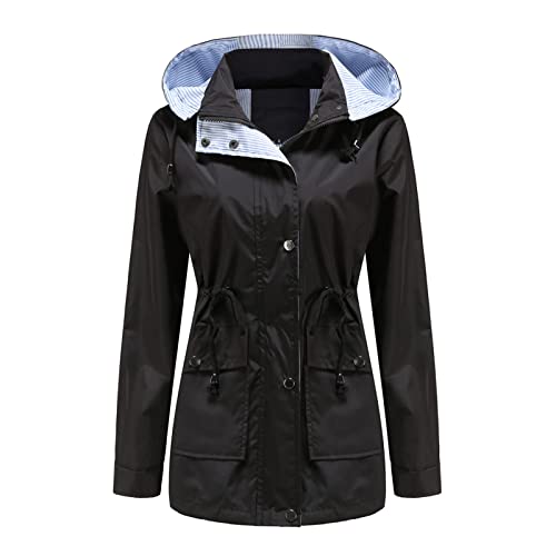 MODFUL Womens lightweight Jackets Waterproof Rain Jacket Windbreaker Outdoor Trench Coats With Hood2