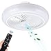 Beylore Wentylator sufitowy z oświetleniem, lampa sufitowa LED, wentylator sufitowy z oświetleniem i pilotem zdalnego sterowania, cichy, niewidoczny z możliwością przyciemniania, do sypialni, salonu, biały