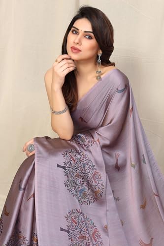 Image of MIRCHI FASHION Women Saree Chiffon Flower Print | Breathable Lightweight Sari for Office and Daily Use with Unstitched Blouse Piece (Available in 30 Styles)