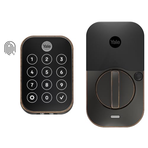 Yale Assure Lock 2 Touch Deadbolt, Oil Rubbed Bronze Keyless Entry Door Lock with Touch Digital Keypad and Fingerprint Scanner, (No Wi-Fi), YRD450-F-BLE-0BP