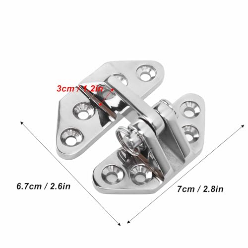 Bootslukenscharniere, 4 Stück, Bootstürscharniere, Edelstahl-Lukenscharniere, Ersatz für Aufblasbare Yachten von Marineschiffen, 2,8 X 2,6 Zoll, Marinescharniere,