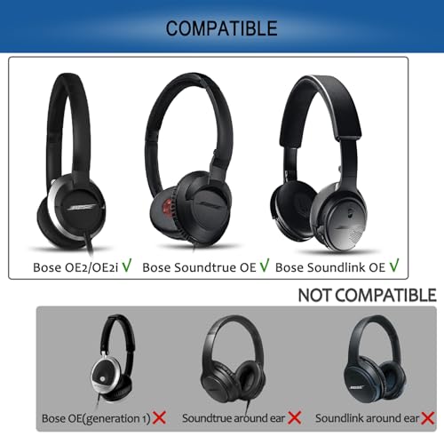 Image of Ear Pads Replacement for Bose On-Ear 2 Headphones, GVOEARS Ear Cushion Pad for Bose OE2 / OE2i / SoundTrue /SoundLink OE Wireless Headphones, Durable & Longer Lasting (Black Pad) | OE2i / SoundTrue On-Ear /SoundLink On-Ear Headset, Durable & Longer Lasting (Black)