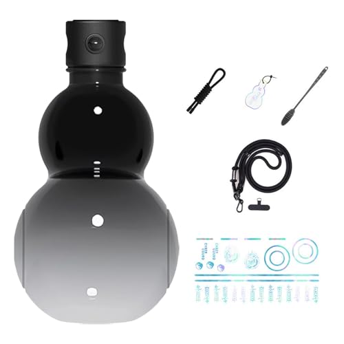 Botella de agua deportiva portátil, estilo chino tradicional, a prueba de fugas, 900 ml, 11,5 x 21,3 cm, para bebidas calientes, frías, senderismo, campamento y uso diario