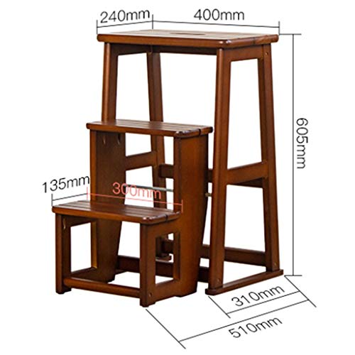Tabouret d'escalade en bois pliable 3 étapes DASHADAO pour maison