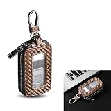 Merdege Car Key Cover, Multifunctional Key Holder, Fashionable Versatile Car Smart Fob, Auto Storage Bag(Coffe)