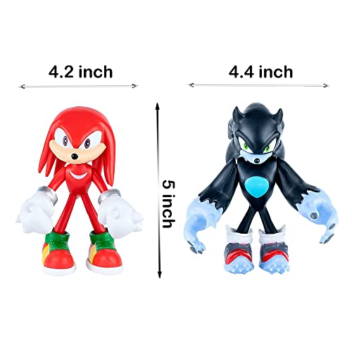 Nunomo 5 Pack Sonic Action Figures Toys 4.8'' Tall #TOP30