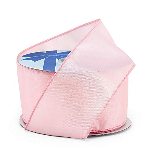 Light Pink Wired Satin Ribbon 2 1/2" X 25 Yards