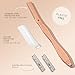 Brandluxe Dermaplaning Tool for Face, Eyebrow Shaping, Hair Removal and Exfoliation. Eco-friendly design. Includes 3 Swedish stainless steel blades in RoseGold (Starter Kit)