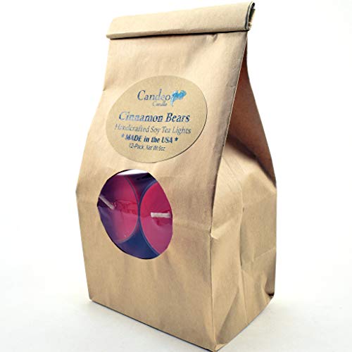 Cinnamon Bear, Scented Soy Tealights (Cinnamon Bear, 12 Pack) #TOP3