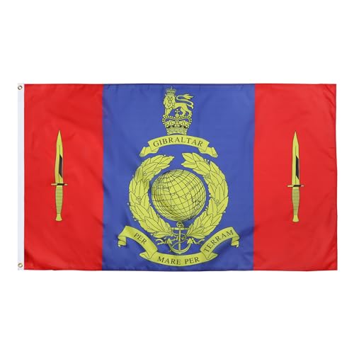 AZ FLAG - Flagge Royal Marines Von Vereinigtem Königreich 45 Kommando - 150x90 cm - Britische Fahne 100% Polyester mit Messing-Ösen - 110g