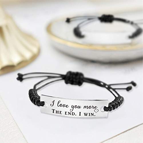 Sousyokyo 2Pcs Couple Love Bracelet, I Love You Most More The End I Win Matching Girlfriend And Girlfriend Stuff Cool Meaningful Gifts #TOP3