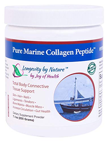 Joy of Health Hydrolyzed Pure Marine Collagen Peptide Powder for Skin, Hair, Nails, & Bones 7.1 oz. Joy of Health Hydrolyzed Pure Marine Collagen Peptide Powder for Skin, Hair, Nails, & Bones 7.1 oz.