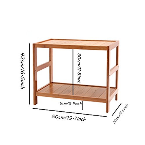 Printer Shelves Bamboo Printer Shelf Double Desktop Storage Rack Desk File Organizer (Size : 50Cm/19.7Inch) #TOP5