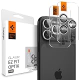 Spigen iPhone 17 Pro / 17 Pro Max カメラ保護フィルム iPhone 16 Pro / 16 Pro Max 対応 シルバー色 9H硬度強化ガラス レンズプロテクター ２枚入 AGL10124 Optik Pro Silver