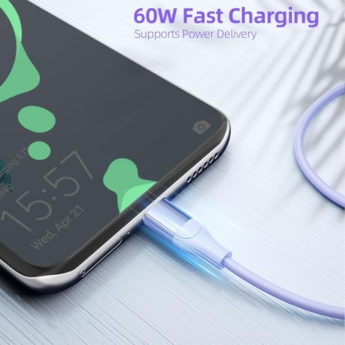 3-Pack - Fast Charging Cable, 3-Pack - Durable USB-C Charger for Any Tablet & Laptop — 사진 5