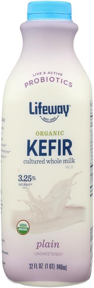 Organic Whole Milk Plain Kefir, 32 Ounce