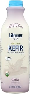 Lifeway Organic Whole Milk Plain Kefir, 32 Ounce