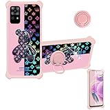 jioeuinly PCD P65 US Case Compatible for PCD P65 US Bengal Phone Case Cover [with Tempered Glass Screen Protector][Hard PC + Soft Silicone][Ring Support] [Colorful Reflect Light] IMDF-JXX