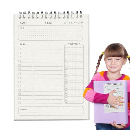 Planificador diario 2025, Planificador 2025 - Libro de planificación diaria de encuadernación,Planificador de calendario 2025, planificador multifuncional para suministros escolares e