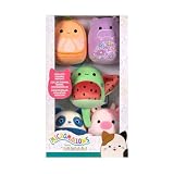 Squishmallows Micromallows SQMM0190 5er Pack, superweiche Mini, 6,5 cm Plüschfiguren (Lai, Reshma, Scout, Orin, Hanna)