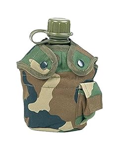Mil-Tec US Feldflachmann mit Tasche Woodland