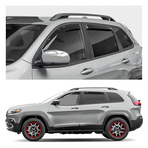 Window Deflectors Smoke Tinted In-Channel Side Window Vent Visor Deflectors Rain Guards Compatible with Cherokee 2014-2023 4pcs. -GW0098 by GrandWheel - Image 8